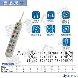 【興富】【停產勿下單】威電牌家用延長線E-266-9(9尺/2.7M)【超取5條】台灣製造 安全便利有保障