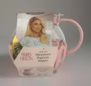 Paris Hilton Microwave Popcorn Popper, Dishwasher Safe, 3.3-Quart, Pink, New