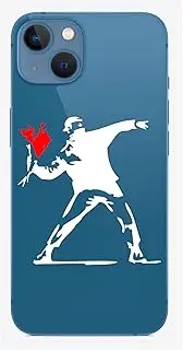 Kind Store M871-WR iPhone 13 / iPhone iPhone/iPhone Smartphone Sticker Sticker Banksy Molotov Guy Banksy Molotov Guy White/Red