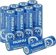 RUIHU AA Batteries 10 Pack Lithium Iron Double A Batteries,1.5V 3000mAh Longer Lasting AA Lithium Batteries for Blink Camera, Flashlight, Toys, Remote Control, Non-Rechargeable (Lithium AA - 10 Count)