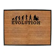 Evolution Drummer - Funny Novelty Doormat Man Cave Floor mat