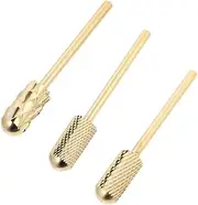 ELAYARD 3pcs Nail Drill Bits Manicure and Pedicure Safety Smooth Round Fit for Electric Nail Drill Machines