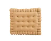 Seat Cushion Soft Texture Wide Application Polypropylene Cookie Shaped Floor Mat Pillow Household Supplies-Light Coffee