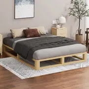 ALFORDSON Bed Frame Wooden Timber Double Size Mattress Base Platform Oak JACOB