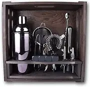 Cocktail Shaker Set: Stainless Steel Shaker with Built-in Strainer, Muddler, Bar Spoon, Jigger and 3 Wine Pourers – Barware Tool Set of 19