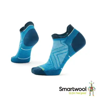 【SmartWool官方直營】女機能跑步超輕減震踝襪 深海藍(美麗諾羊毛襪 跑襪 保暖襪 除臭襪)