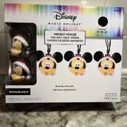 NEW Disney Christmas Magic Holiday Blinking Mickey Mouse Heads LED String Lights