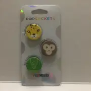 Authentic PopSockets Animal Wild Side Frog, Monkey & Wildcat Pop Minis