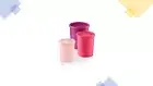 Tupperware Heritage Canister Set of 3 Pink - Plastic Food Storage Container New