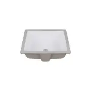 DEERVALLEY Undermount Bathroom Sink 15.75" Vitreous China Rectangular White