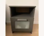 Ikea BRIMNES Nightstand, Gray, 15 3/8"x16 1/8 ", Modern 504.702.20 - New In Box
