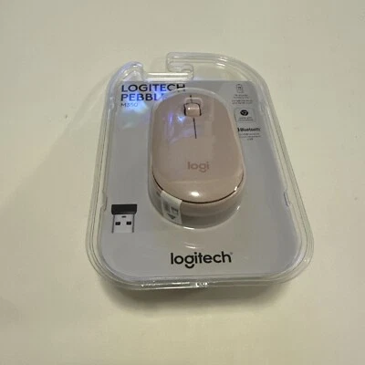 LOGITECH PEBBLE M350 Dual Connectivity ROSE BRAND NEW Nib Bluetooth Mouse