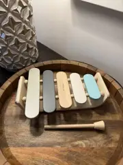 Pottery Barn Kids PBK Wooden Xylophone With Mallet Educational Toy Music Teacher