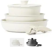 Nonstick Cookware Sets, Non Stick Pots and Pans Set Detachable Handle, Kitchen C