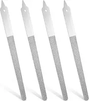 Diamond Deb Nail File, 4 PCS Stainless Steel Nail Dresser, Stainless Steel Nail Filer for Salon Home