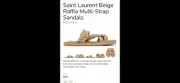 Saint Laurent mens raffia sandals. 42/9