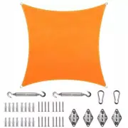 Colourtree Outdoor Storage Waterproof, Orange Square Sun Shade Sail 220 Gsm
