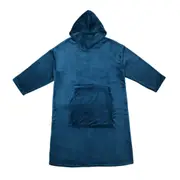 Ink Blue Super Soft Hooded Blanket