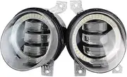 Headlight Assembly For VW For Scirocco 3/III 2008-2014 Car Front Fog Daytime Running Lamp Assembly 2 X For Angel Eye LED Fog Light For DRL Headlamp Assembly(Yellow and White)