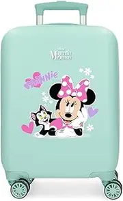 Joumma Disney Minnie & Figaro Cabin Suitcase Blue 33 x 50 x 20 cm Hard ABS Combination Lock Side 28.4L 2 kg 4 Double Wheels Luggage Hand Luggage, Blue, Cabin Suitcase, Blue, Cabin Suitcase