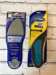 DR SCHOLL’S 1 pair Men’s Size 8-13 Gel Work Insoles & 1 pair AIRPLUS Gel Cushion