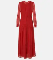 [Diane von Furstenberg] Diane von Furstenberg Dressy mesh maxi dress AU 10 pink