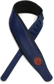 Levy's MSS2 Garment Leather Guitar Strap - Blue (3-pack) Bundle