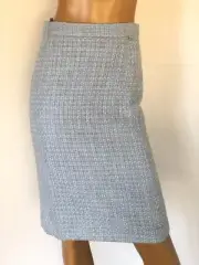 Bogner NWT Women Light Blue Tweed "floria" Skirt 4