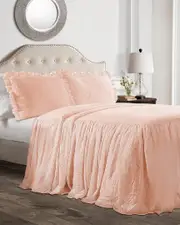 Lush Decor Ruffle Skirt Bedspread 3pc Set