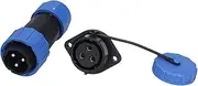 IP68 Waterproof Flange Butt Terminal Aviation Power Connector LP20 for Industrial Adapter (3 Pin)
