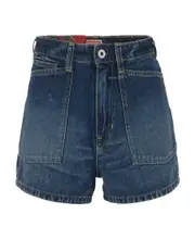 Kenzo Logo Patch Denim Shorts 24,25,27,28 Blue