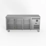 FED-X Three Glass Door Bench Fridge XUB7C18G3V