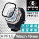 美國 Pelican 派力肯 Apple Watch Ultra 49mm 專用內建玻璃貼一體成型保護殼 - 透明