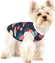 Outer Space Planets print Tshirts for Small Dogs Dog's Fashion Shirt Breathable Sleeveless Shirts for Small Dogs