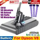 9500mAh Battery for Dyson V8 Animal SV10 Absolute Fluffy SV10 HEPA Vacuum 21.6V