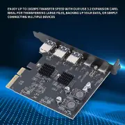 USB3.2 GEN2 Expansion Card 10Gbps High Speed Stable PCIE 4X Expansion Card Kit