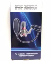 Microphone Pop Filter Mic Wind Screen Recording Studio Mask Shield Double Layers