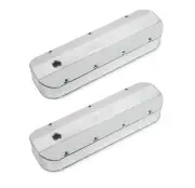 128-22QFT Quick Fuel Fabricated Aluminum Valve Cover - Big Block Chevy - Silver