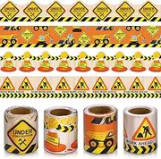 Outus 4 Rolls 131 Feet Construction Bulletin Board Classroom Decor Construction Theme Bulletin Board Borders Trim Under Construction Bulletin Board Strips for Back to School Classroom Party Decor