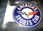CORVETTE - America's Sports Car - Double-Sided Metal Flange Sign #3 NEW**