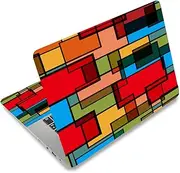 Colourful Square Pattern Laptop Skin Sticker Suitable for 12" 13" 13.3" 14" 15" Laptop Universal Removable Vinyl Notebook Abstract Art Protection Netbook PC Sticker