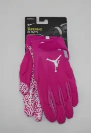 Nike Jordan Superbad Football Gloves Men's 4XL Vivid Pink/White