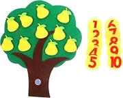 TEHAUX Educational Math Toys Boys and Girls Non-Woven Fruit Tree Game Memory Game Toddler Puzzles Preschool Educational Toy Set