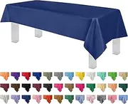 Grandipity Navy Blue Plastic Table Cloth Disposable (6 Pk) 54in x 108in Plastic Tablecloths for Rectangle Tables - Premium Party Table Cloths Disposable for 6ft to 8ft Rectangle Tables