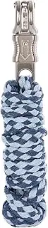 Lead Rope for Horses, Tie Rope in Various Stylish Designs, Lead Rope, Pony, Donkey, Goat with Panic Hook (Light Blue Grey, Panic Hook)
