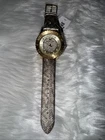 MICHAEL KORS MK6999 Runway Gold PVC Rhinestone Glitz Ladies Watch BNWT