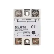 Solid State Relay Module SSR-40DA 40A, 3-32V DC to 24-380V AC.