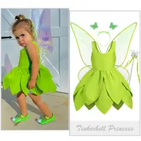 在飛比找蝦皮購物優惠-綠色小精靈愛莎奇妙仙子小叮噹公主裙Tinker bell新款