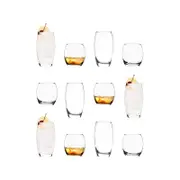 LAV 12pc Empire Glassware Set - Clear