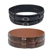 Nordic Faux Leather Armors Belt Embossed Wide Belt Halloween Costume